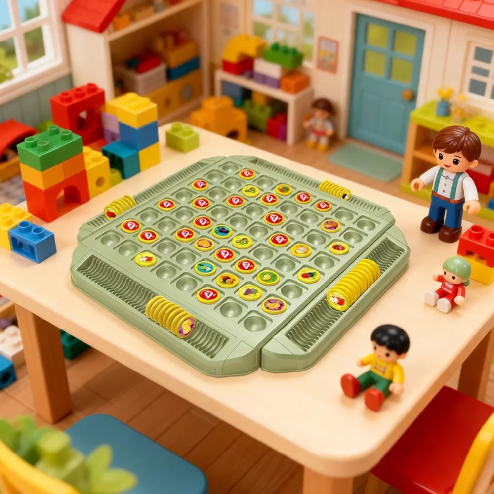 Board Game Ludo - Flip Memory Chess Game For Kids
