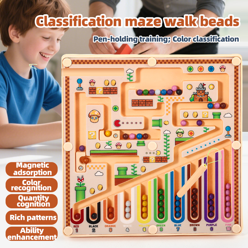 Board Game Qwirkle - Magnetic Maze and Bead Toy Board