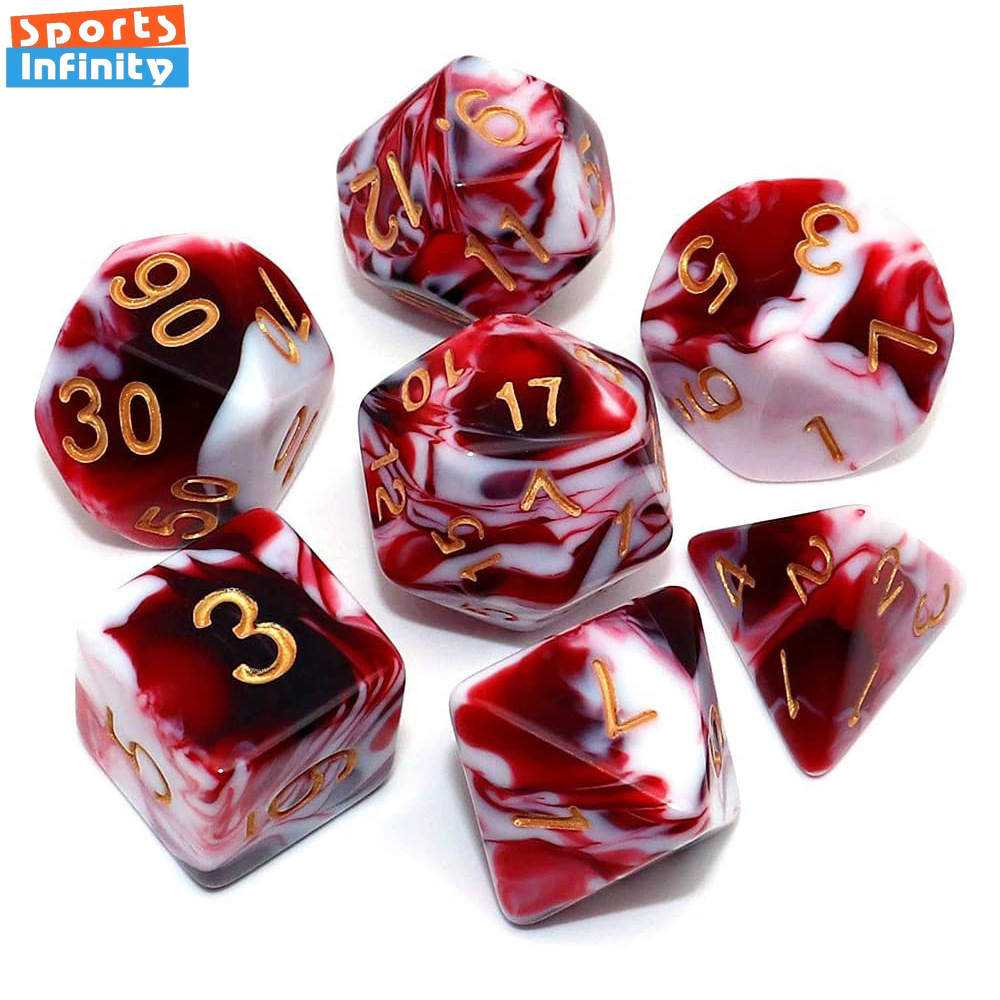 7 Pcs/set Double Colors Polyhe - огляд і ціна Board Game Ludo