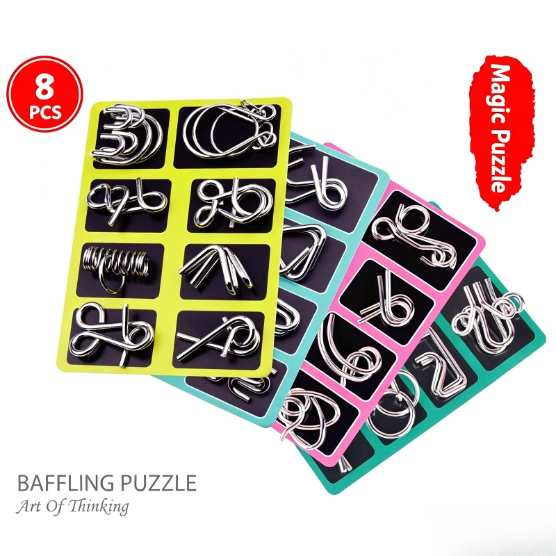 8 Pieces Metal Puzzle Set Clas - огляд і ціна Board Game Name