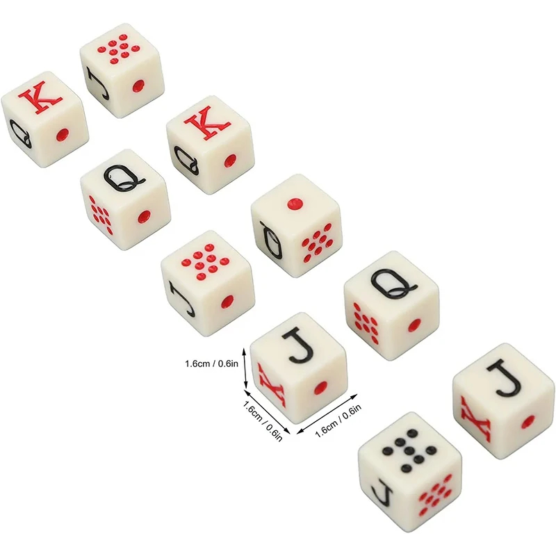 10Pcs/set 16mm Poker Dice Game - огляд і ціна Board Game Ludo