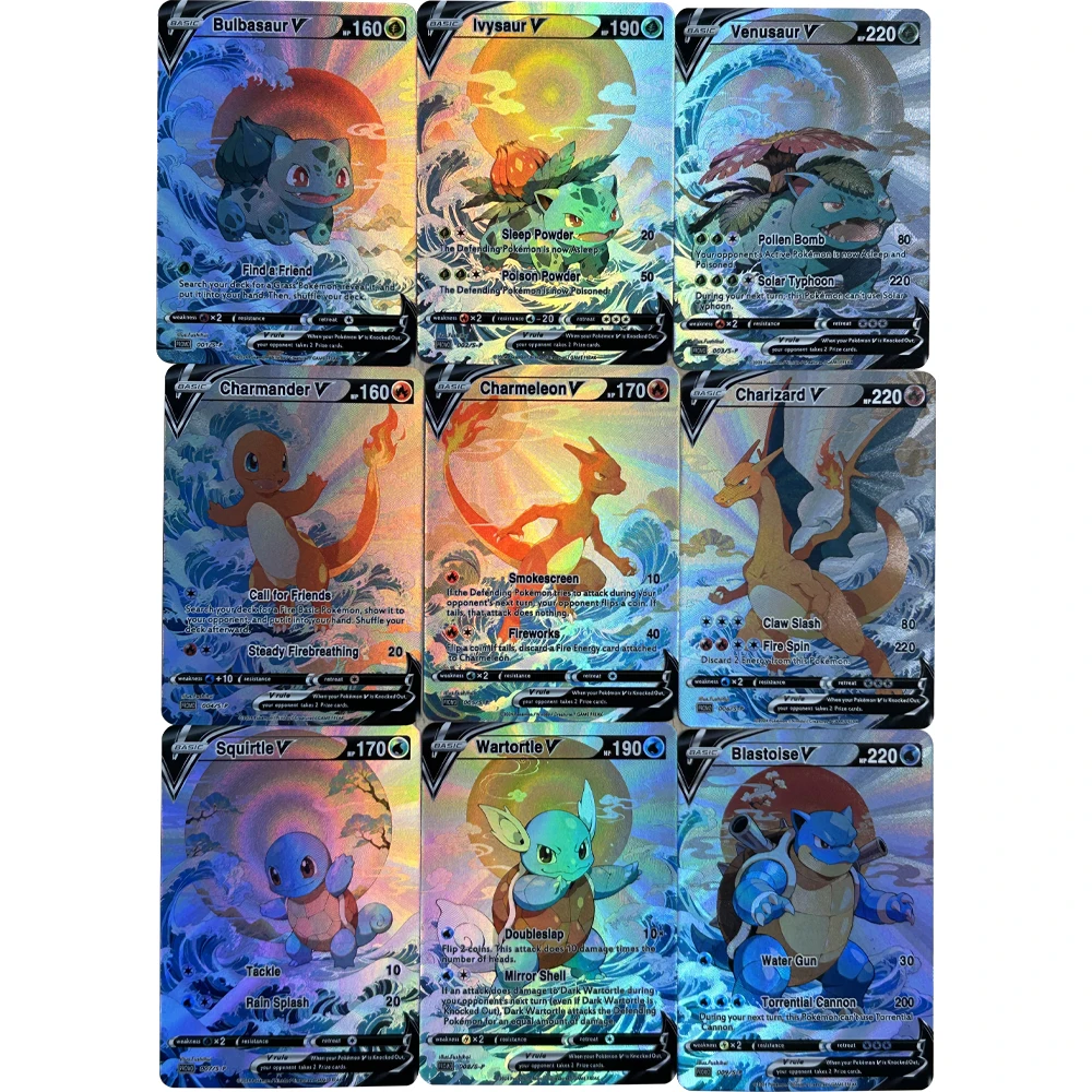 9Pcs/set DIY Anime PTCG Collec - огляд і ціна Board Game Is
