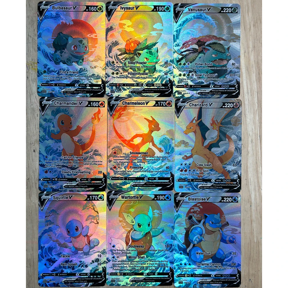 9Pcs/set DIY Anime PTCG Collec - огляд і ціна Board Game Is