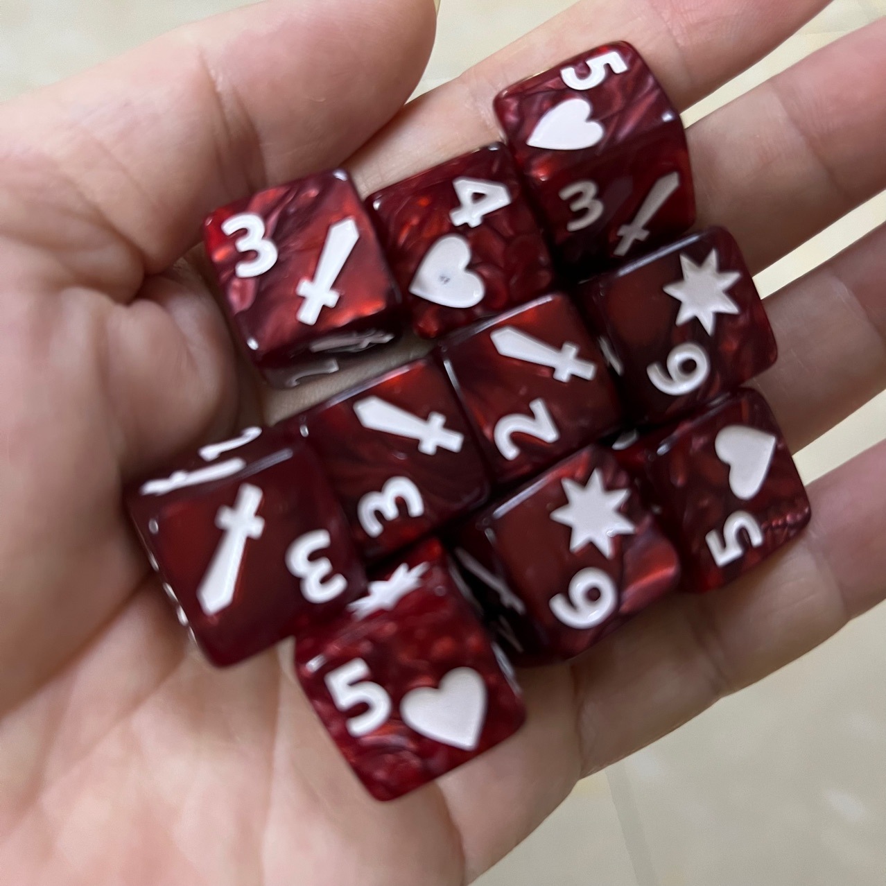 10 Pcs Set of New 16mm 6 Sided - огляд і ціна Board Game Ludo